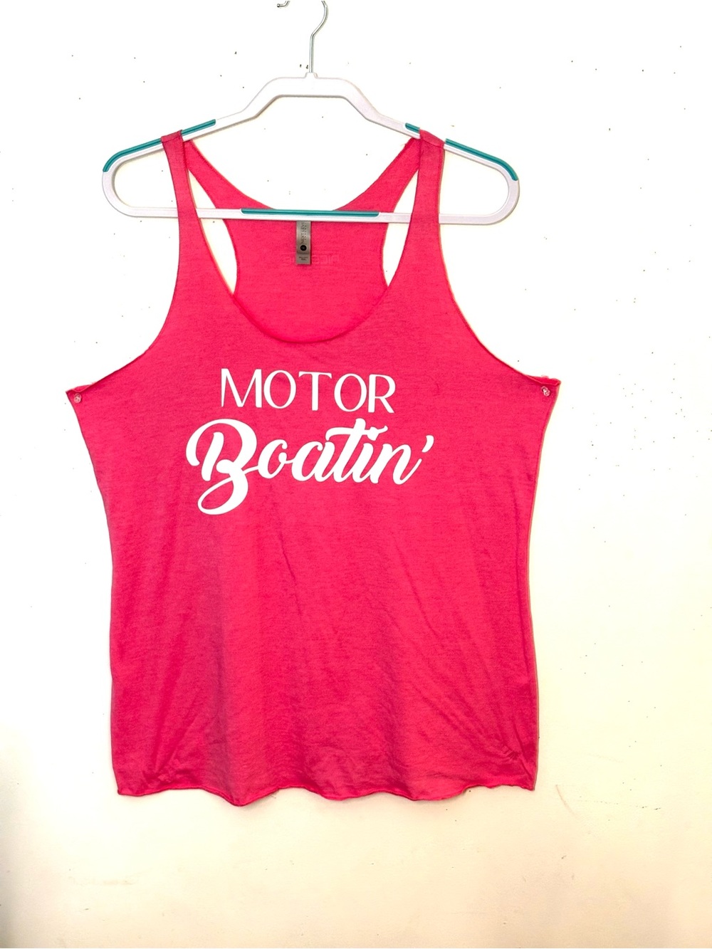 Next Level Motor Boatin' Pink Racerback Tank Top Swim - Women. Size XL. NWOT.